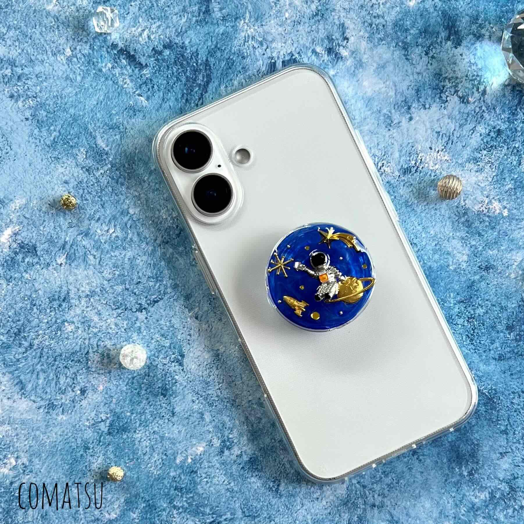 近未来⁉わくわく宇宙旅行.* グリップソケット付きスマホケース クリアベース スマホカバー | 5枚目